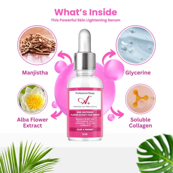 A+ Skin Lightening Flower Extract Face Serum (30 ml)