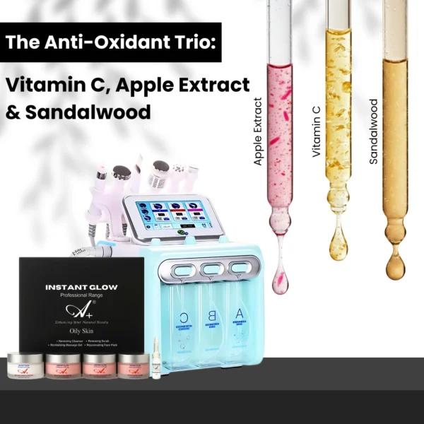 A+ Instant Glow Facial Kit For Oily Skin (400gm+10 ml)