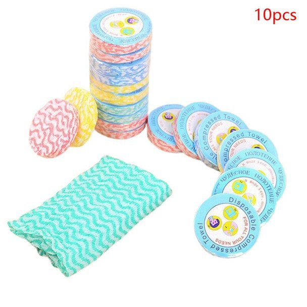 1pcs Magic Compressed Bath Face Travel Reusable Towels Washcloths Disposa ro-OZ