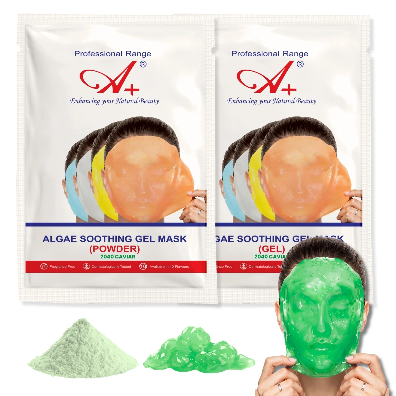 A+ 2040 Caviar Soothing Gel Mask – Anti-Aging Powder + Gel Facial Mask A+ 2040 Caviar Soothing Gel Mask for Anti-Aging, Firming & Hydrating Skin Treatment