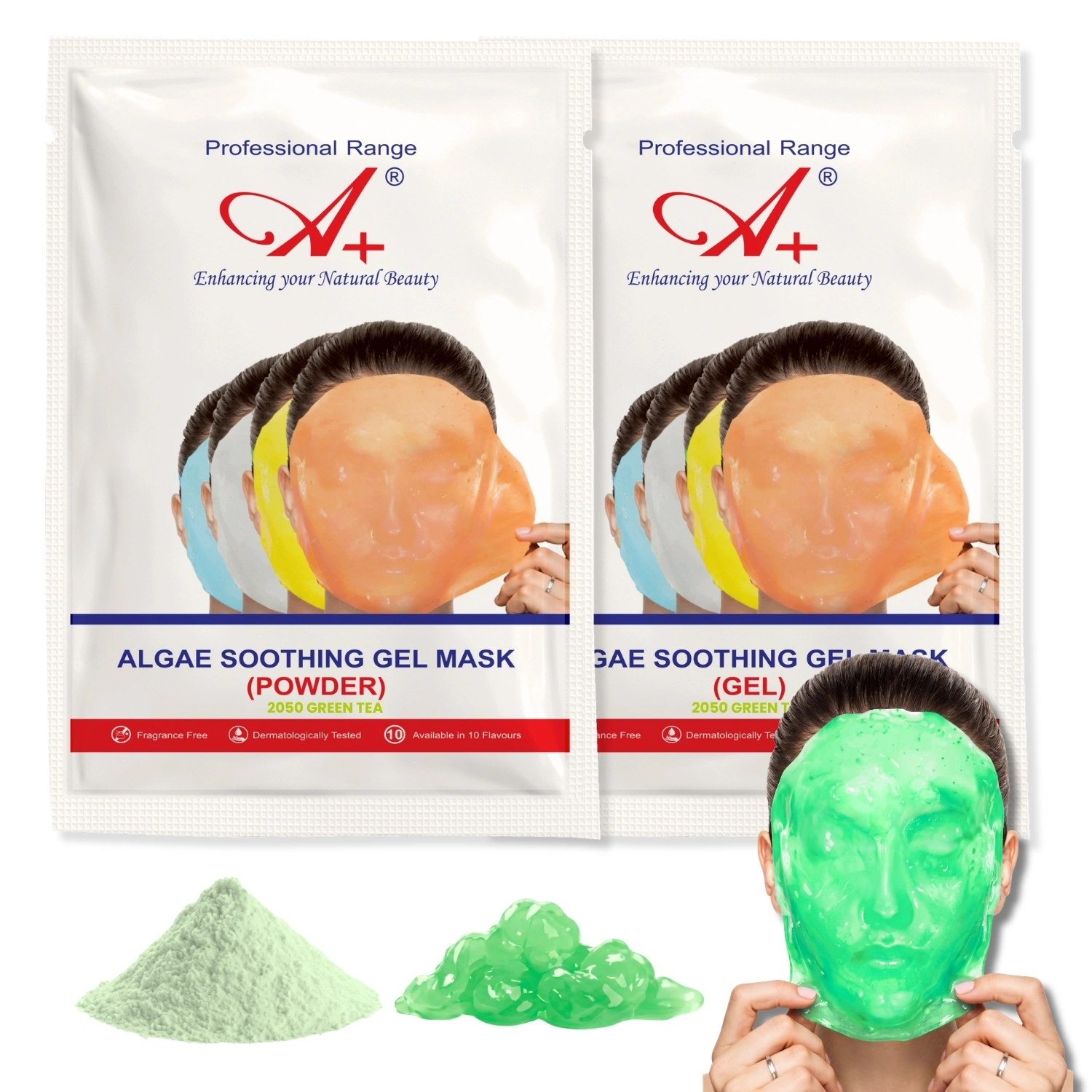 A+ Green Tea Gel Mask Green Tea Gel Mask for Hydrated and Glowing Skin