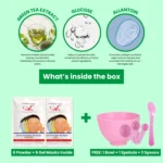 A+ 2050 Green Tea Soothing Gel Mask (6 Powder + 6 Gel) - Image 3