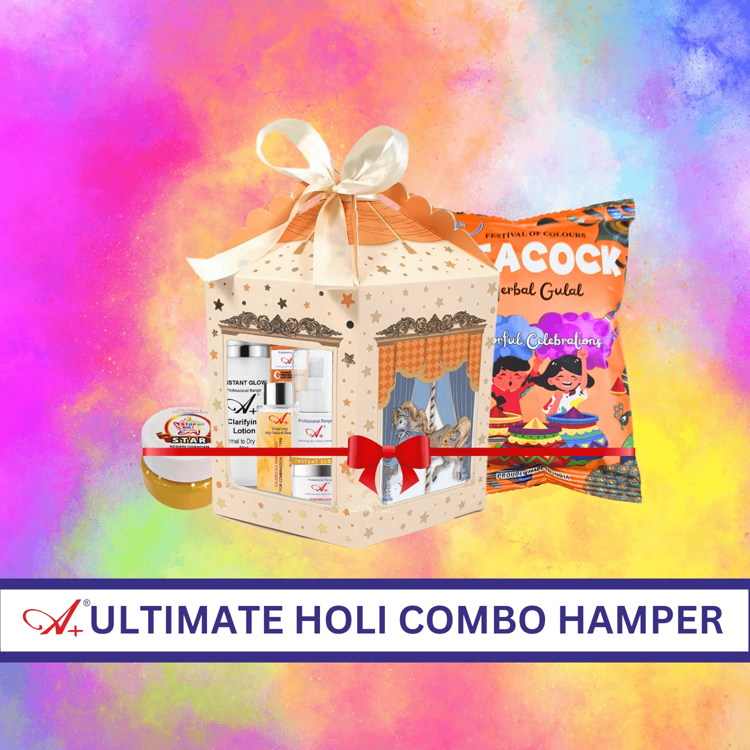 A+ Holi combo holi hamper holi hamper for men holi hamper for women