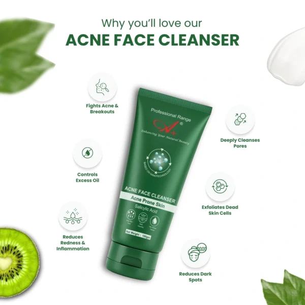 A+ Acne Face Cleanser with 0.5% Salicylic Acid - 100 gm