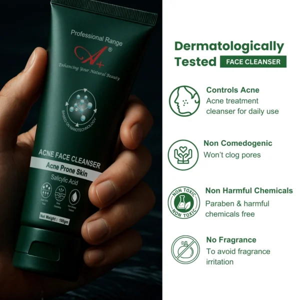 A+ Acne Face Cleanser with 0.5% Salicylic Acid - 100 gm
