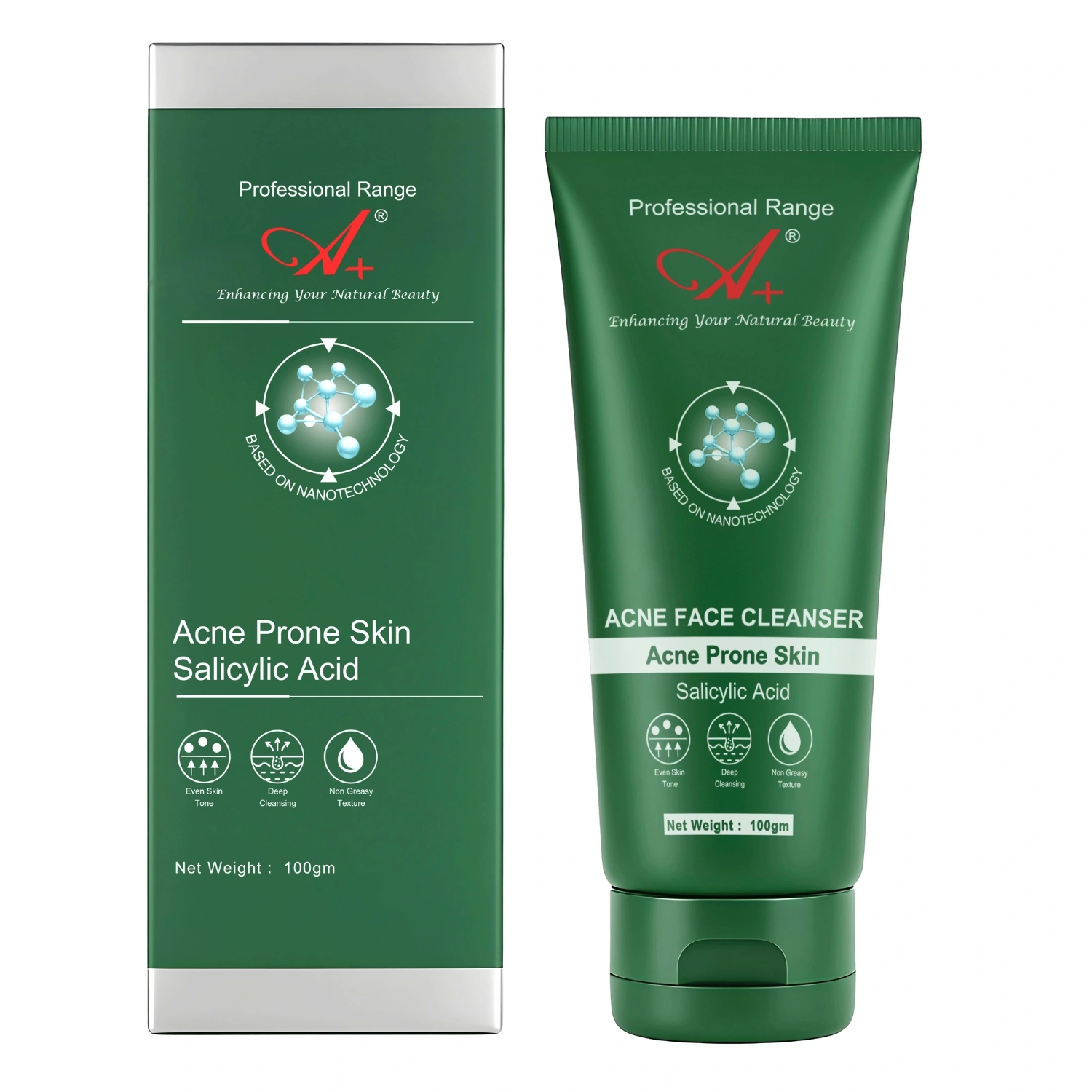 acne cleanser, acne facewash, facewash for men, face cleanser for women, salicylic acid facewash, niacinamide facewash, A+ facewash