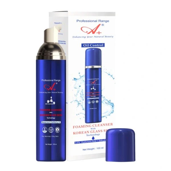 A+ Oil Control Foaming Cleanser With Korean Glass Skin Technology (Normal/Oily Skin) – 100 ml