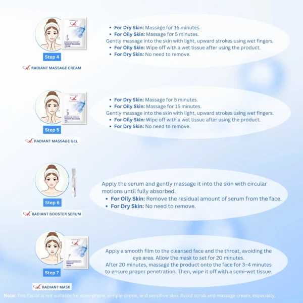 A+ Korean Glass Monodose Facial Kit | Single Use, 7 Steps - 145 gm