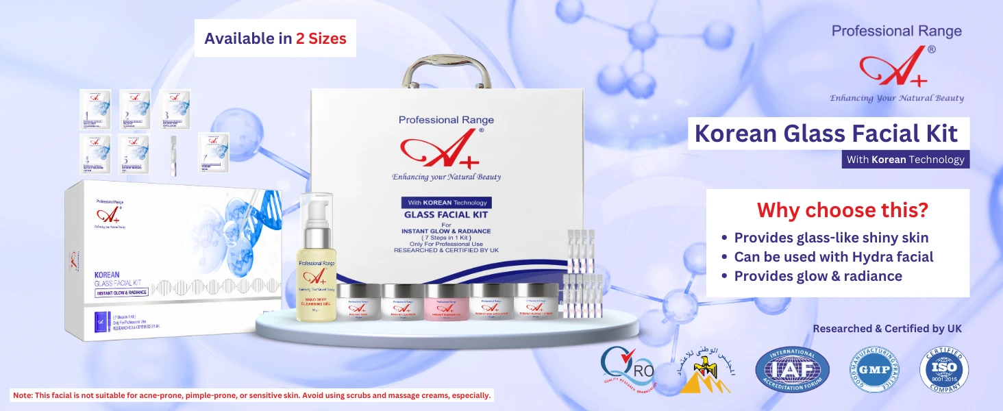 A+ korean glass skin facial kit for men and women 7 steps in 1 kit