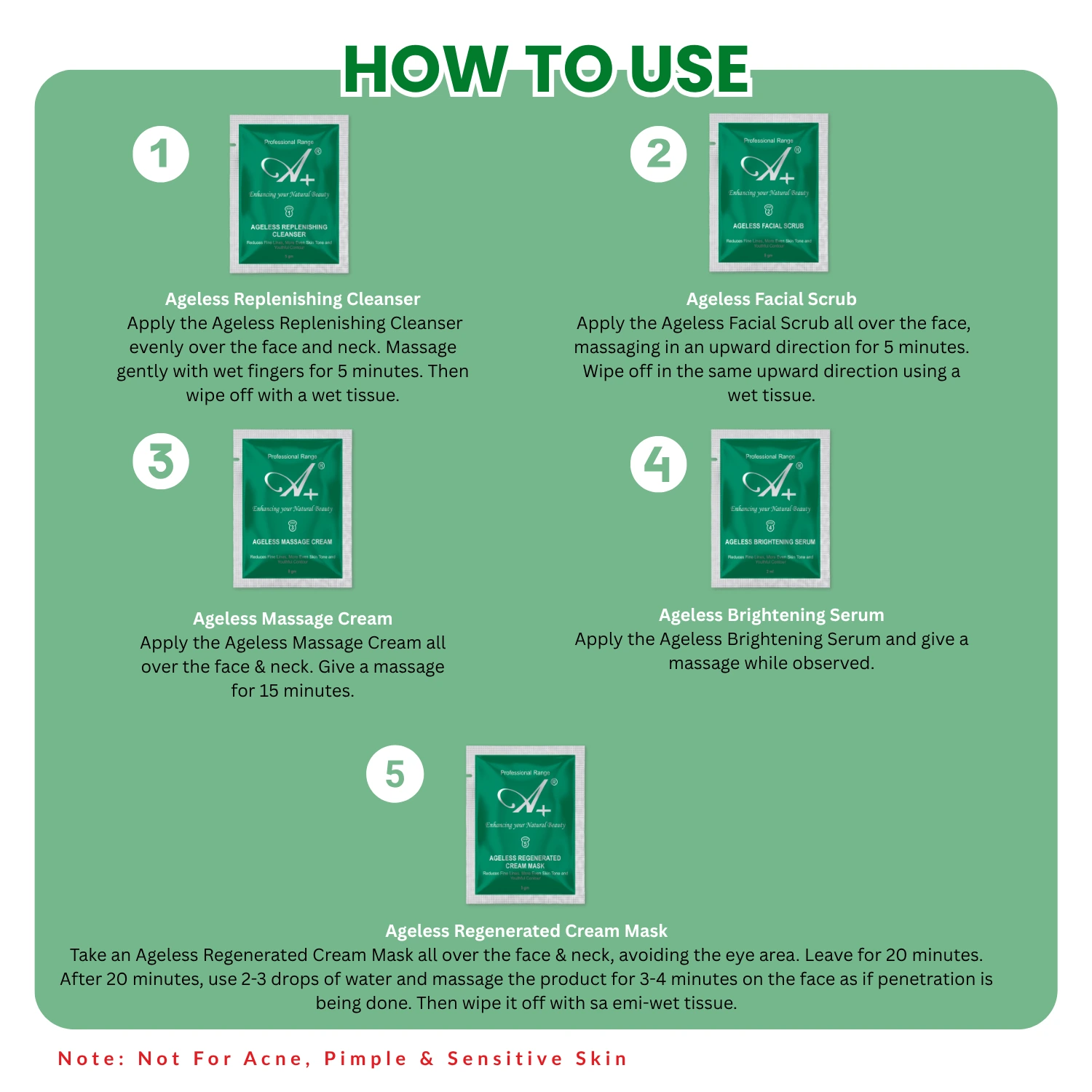 green color facial kit box