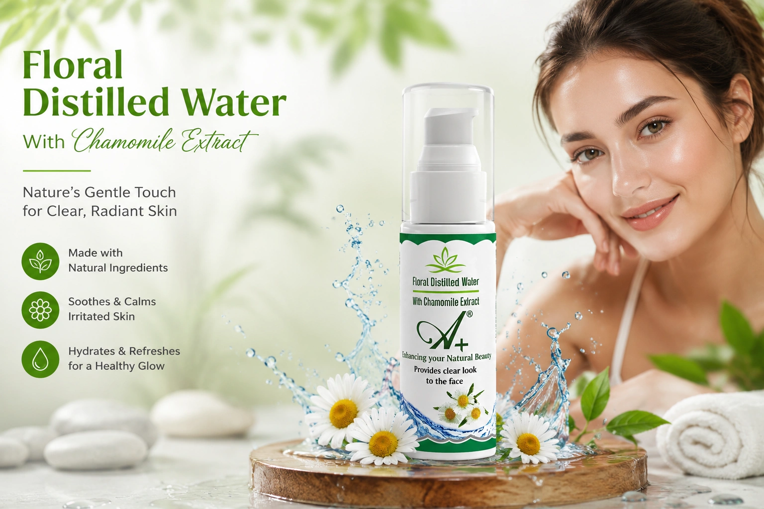 Floral distilled water with Chamomile Extract