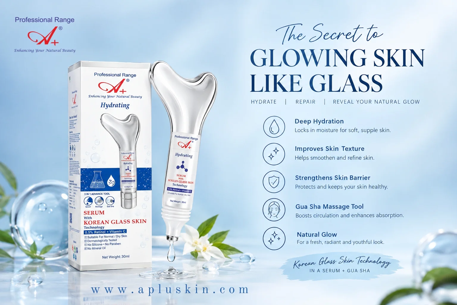 glowing skin like glass