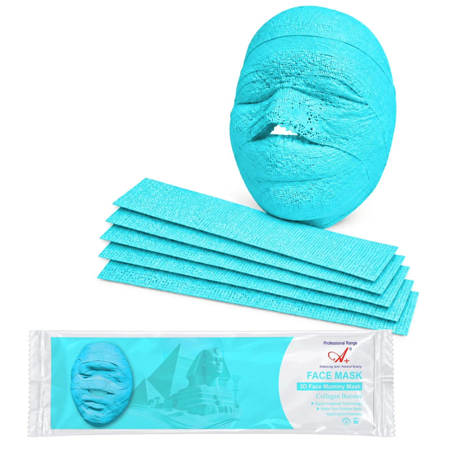 A+ Advanced 3D Mummy Face Mask (blue)