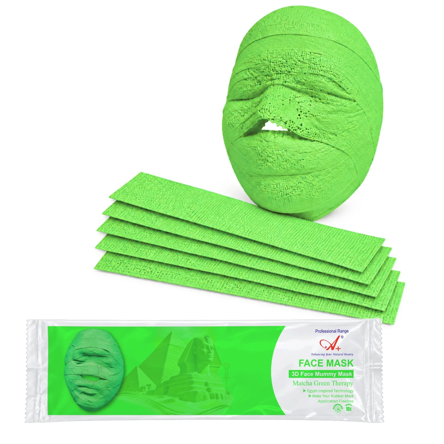 A+ Advanced 3D Mummy Face Mask (Green)
